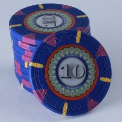 Blue Clay Poker Chips